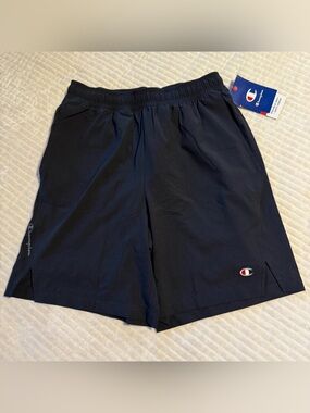 NWT Men’s Black Champion 7” Shorts with Inner Liner Size Small